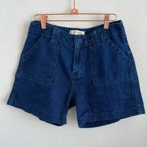 Lucky Brand Relaxed Utility Shorts Blue Cotton Lyocell 25 / 0